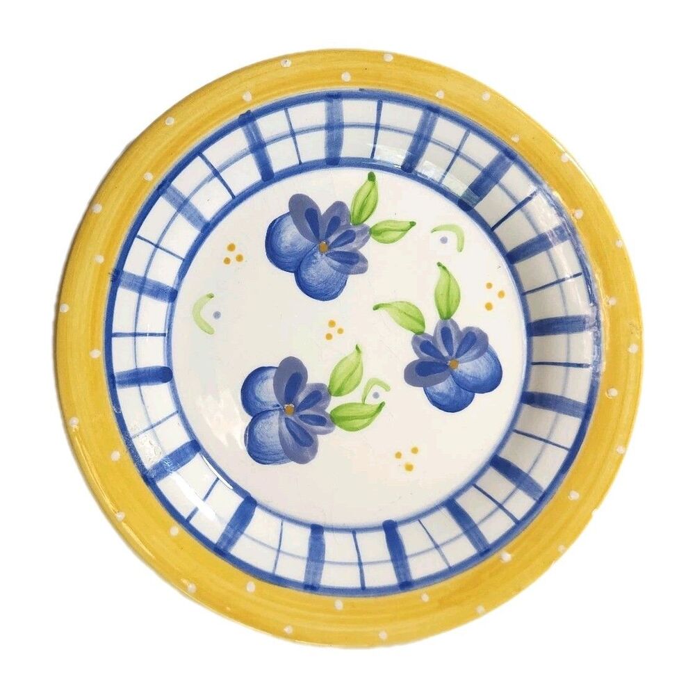 FDL Fragrances Pansy Mini Plate • Floral Trinket Dish • Decorative Collectible